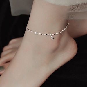 New Sterling Silver ball charm ankle bracelet